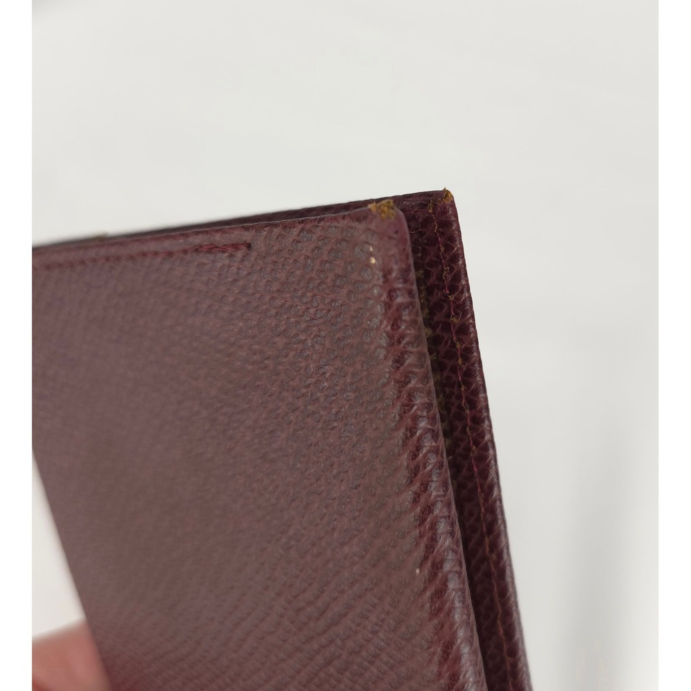 Vintage Rudolph Valentino Burgundy Leather Continental Wallet Embossed Logo - Picture 8 of 15